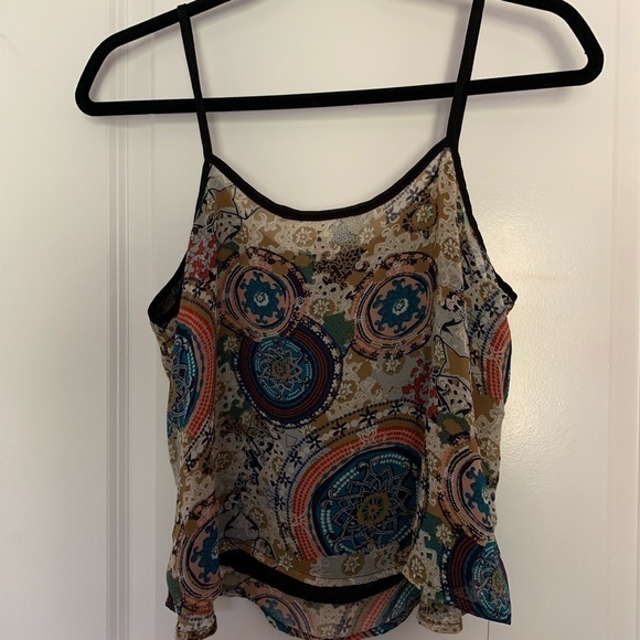 Sans Souci Patterned Crop Top Size Large - Picture 4 of 4